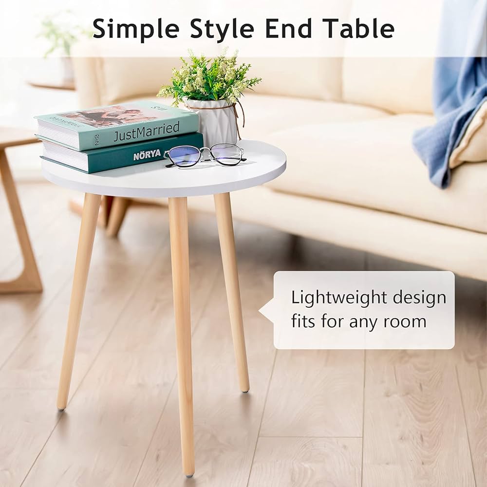 ミニオン【ON-U LIFE】ROUND SIDE TABLE Side Table, Small Round Side Table for Narrow Spaces, 3 Tier